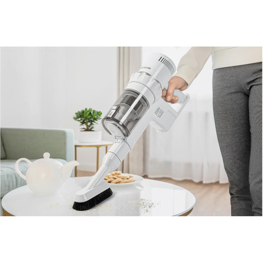 Sencor - Snoerloze steelstofzuiger 2in1 250W/2200 mAh wit