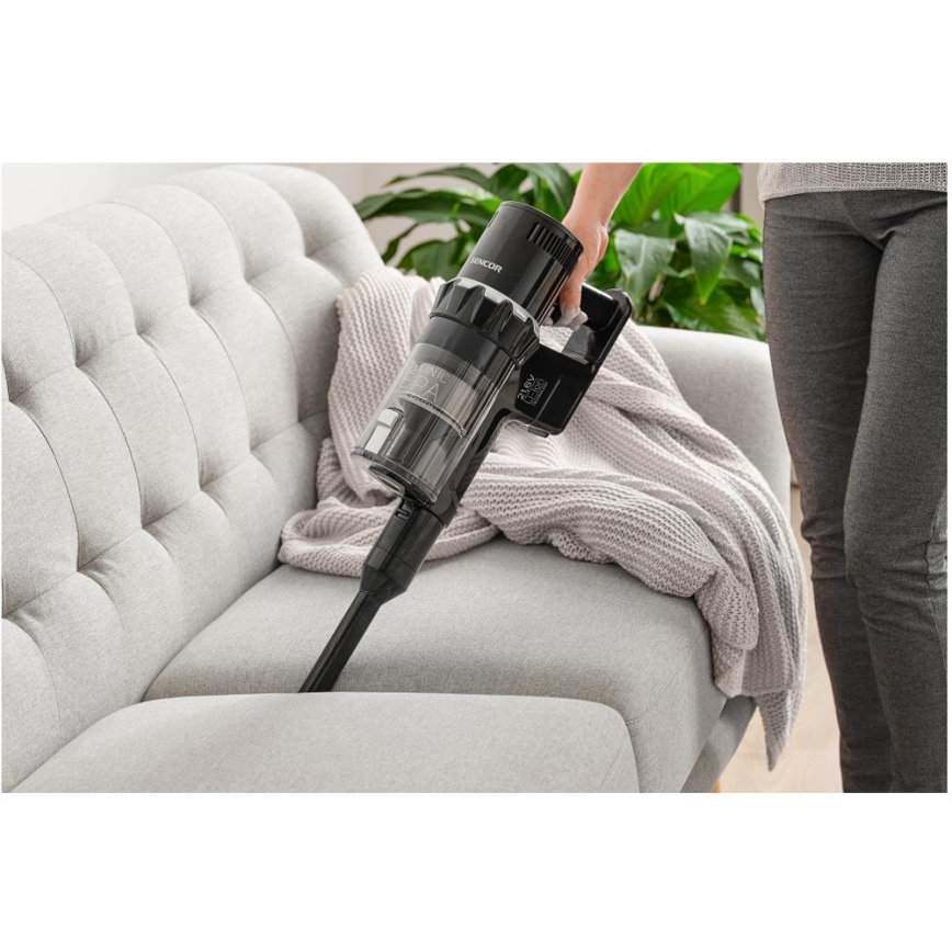 Sencor - Snoerloze steelstofzuiger 2in1 250W/2200 mAh zwart