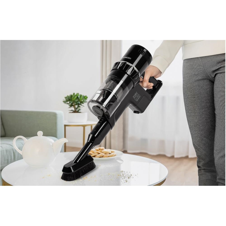 Sencor - Snoerloze steelstofzuiger 2in1 250W/2200 mAh zwart