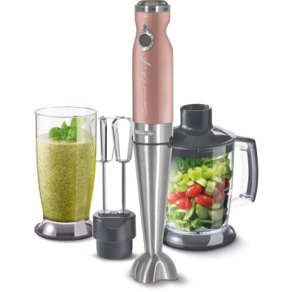 Sencor - Staafblender 4in1 1200W/230V roestvrij staal/rosé goud