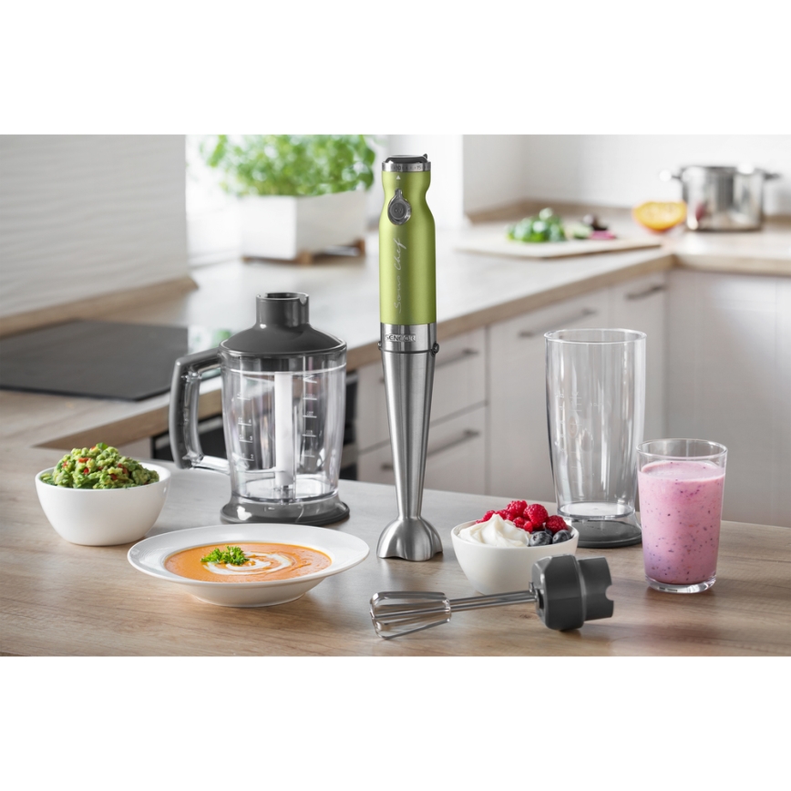 Sencor - Staafmixer 4in1 1200W/230V roestvrij staal/groen