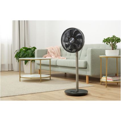 Sencor - Staande ventilator 3D UltraSilent 26W/230V Wi-Fi zwart + afstandsbediening