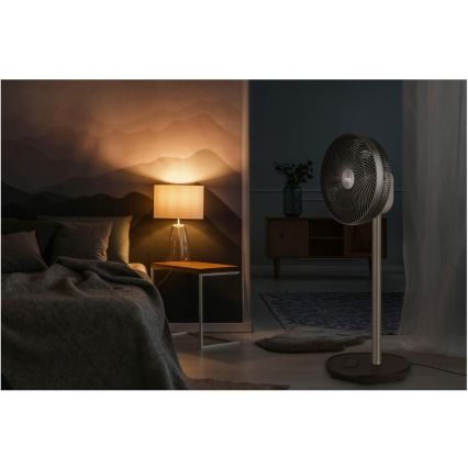Sencor - Staande ventilator 3D UltraSilent 26W/230V Wi-Fi zwart + afstandsbediening