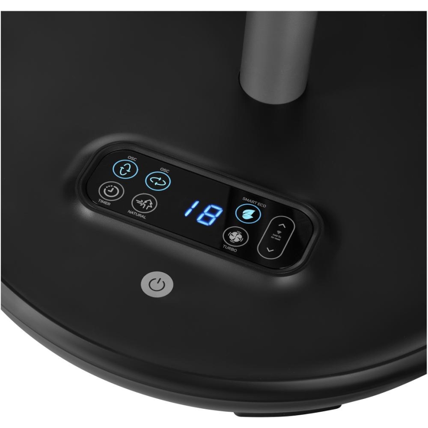 Sencor - Staande ventilator 3D UltraSilent 26W/230V Wi-Fi zwart + afstandsbediening