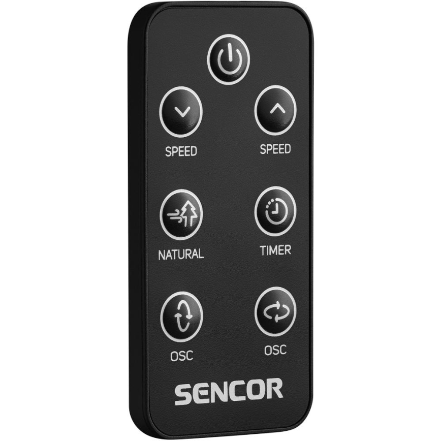 Sencor - Staande ventilator 3D UltraSilent 26W/230V Wi-Fi zwart + afstandsbediening