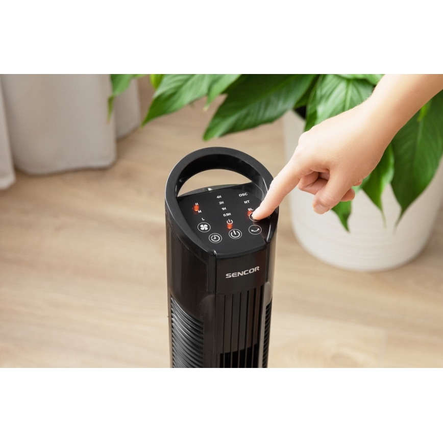 Sencor - Staande Ventilator 50W/230V zwart + afstandsbediening