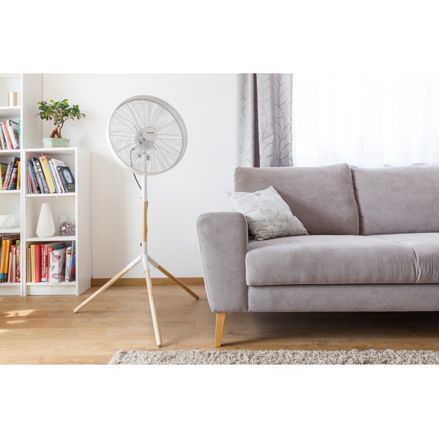 Sencor - Staande ventilator 50W/230V Ø 40 cm wit/beuk