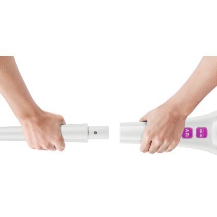 Sencor - Steelstofzuiger met met elektrische roterende borstel 2in1 70W/12V 1800 mAh wit/pink