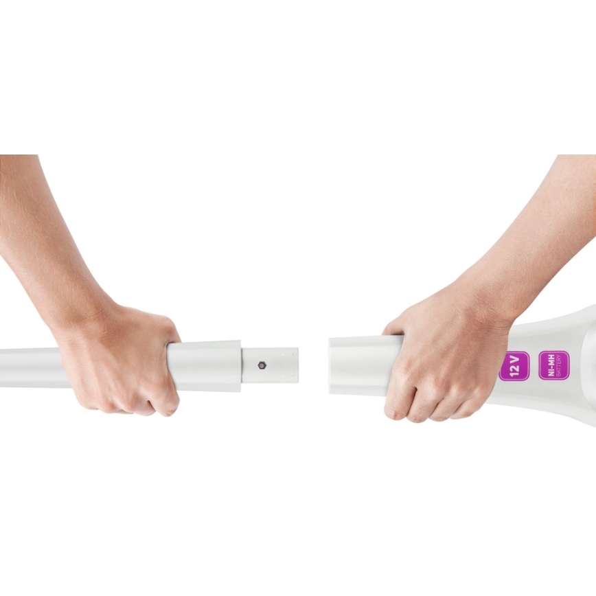 Sencor - Steelstofzuiger met met elektrische roterende borstel 2in1 70W/12V 1800 mAh wit/pink