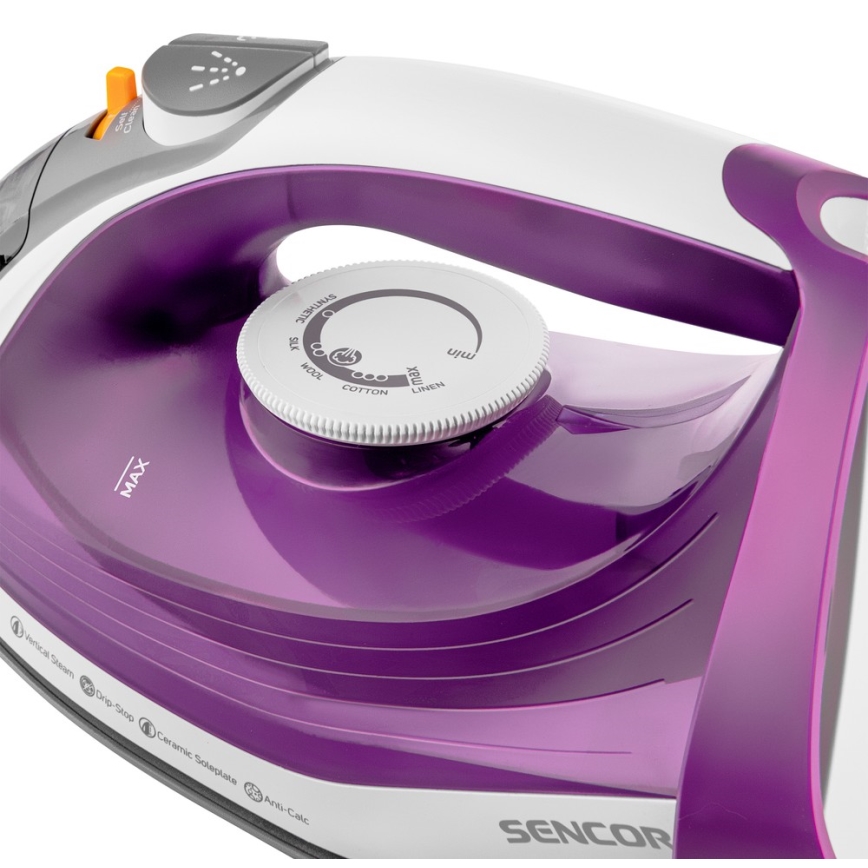 Sencor - Stoom Strijkijzer 2400W/230V paars/wit