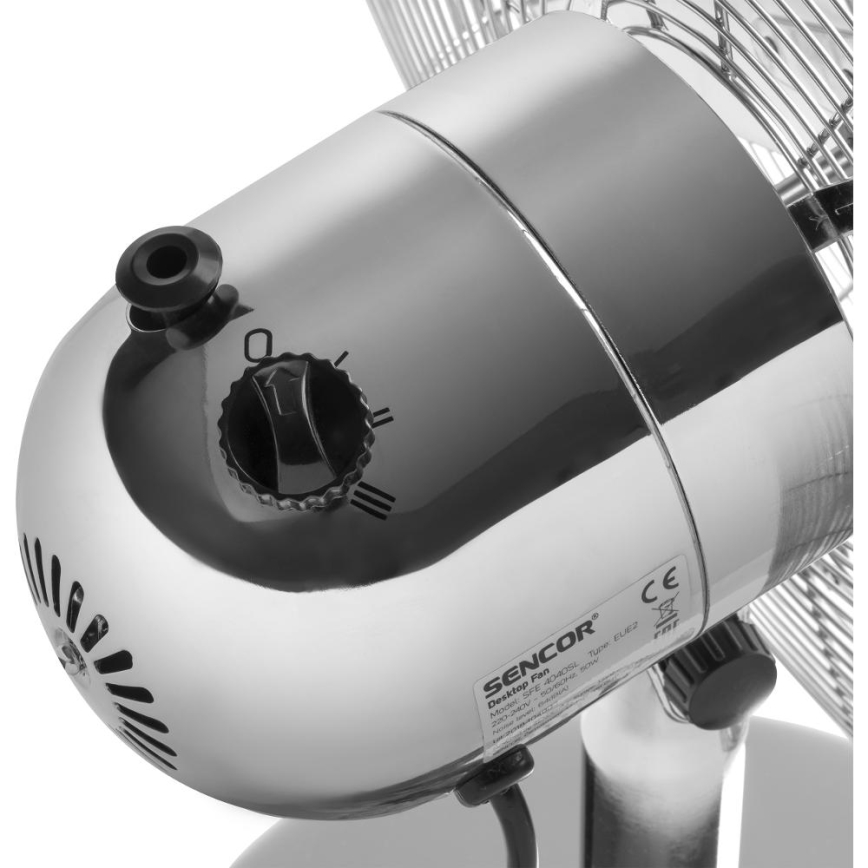 Sencor - Tafelventilator 50W/230V glanzend chroom