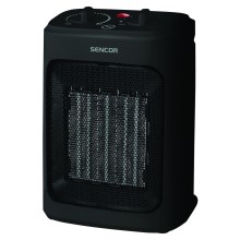 Sencor - Ventilator met keramisch verwarmingselement 900/1300/2000W/230V zwart
