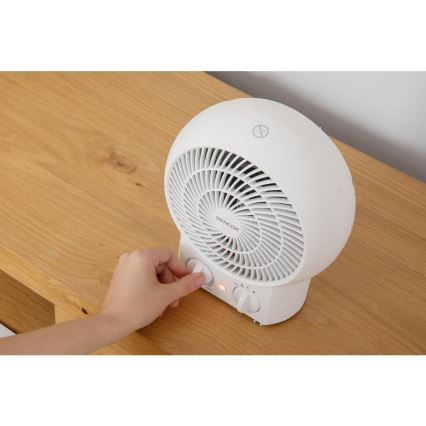 Sencor - Ventilator met verwarmingselement 1200/2000W/230V wit