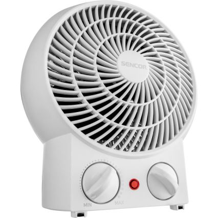 Sencor - Ventilator met verwarmingselement 1200/2000W/230V wit