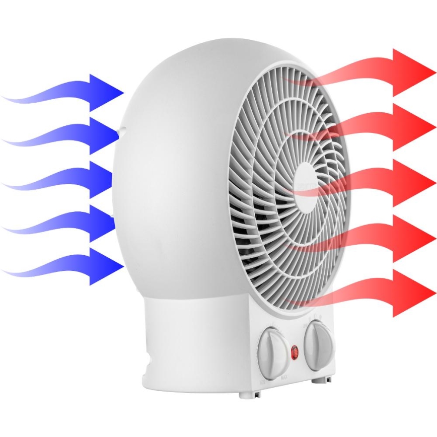 Sencor - Ventilator met verwarmingselement 1200/2000W/230V wit