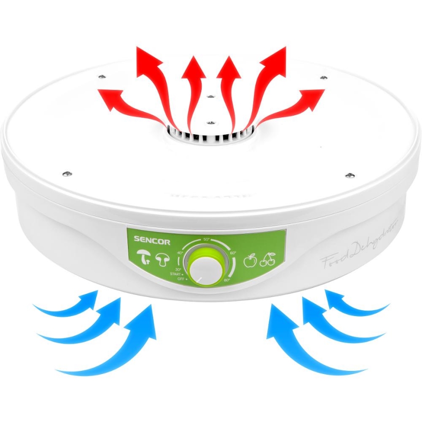 Sencor - Voedseldroger met thermoregulatie 250W/230V