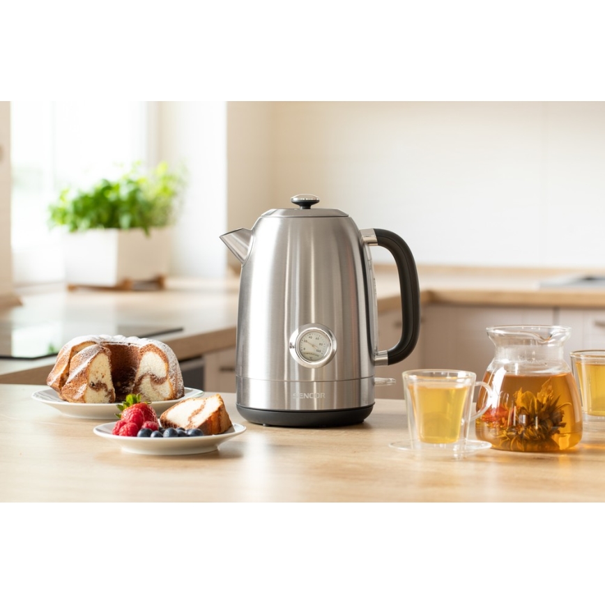 Sencor - Waterkoker 1,7 l 2200W/230V roestvrij staal