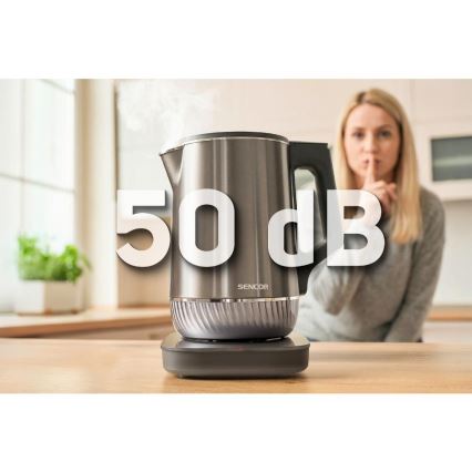 Sencor - Waterkoker met temperatuurregeling 1,7 l, 1800 W/230 V, RVS