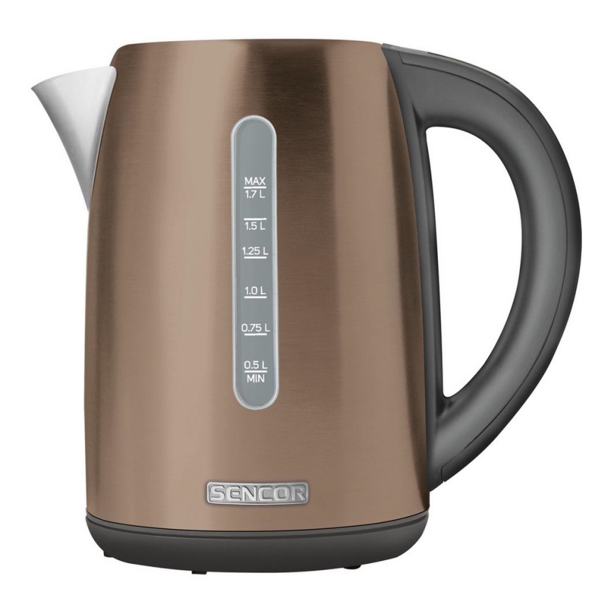 Sencor - Waterkoker met temperatuurregeling 1,7 l 2150W/230V bruin