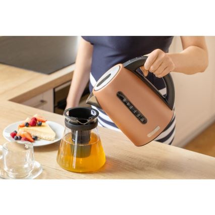 Sencor - Waterkoker met temperatuurregeling 1,7 l 2150W/230V koperkleurig