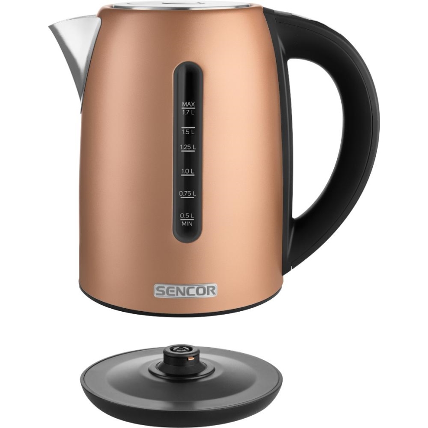 Sencor - Waterkoker met temperatuurregeling 1,7 l 2150W/230V koperkleurig
