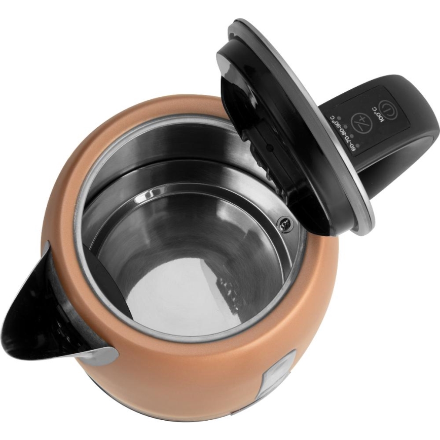 Sencor - Waterkoker met temperatuurregeling 1,7 l 2150W/230V koperkleurig