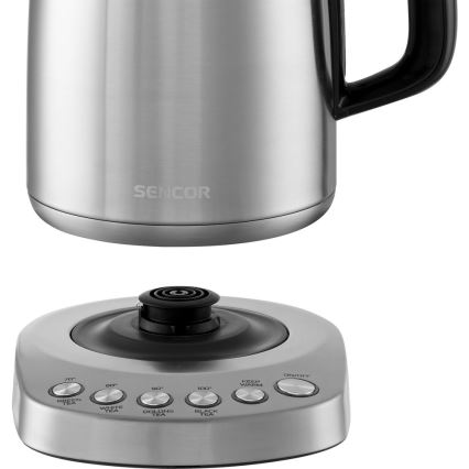 Sencor - Waterkoker met Thermoregulatie 1,7 l 2200W/230V roestvrij staal