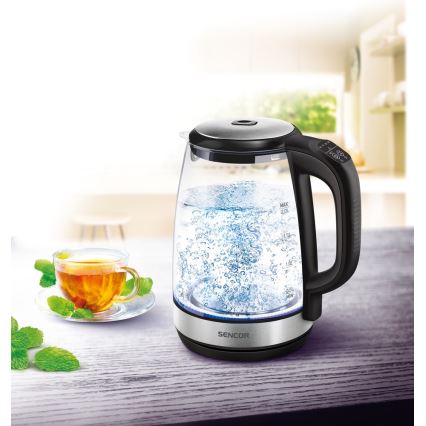 Sencor - Waterkoker met Thermoregulatie en LED Achtergrondverlichting 2 l 2200W/230V
