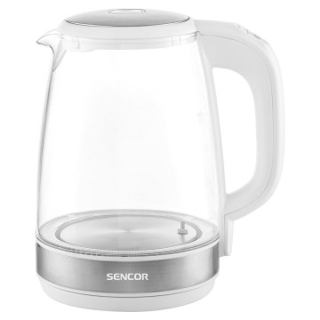 Sencor - Waterkoker met Thermoregulatie en LED Achtergrondverlichting 2 l 2200W/230V wit