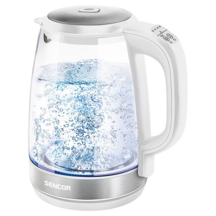 Sencor - Waterkoker met Thermoregulatie en LED Achtergrondverlichting 2 l 2200W/230V wit