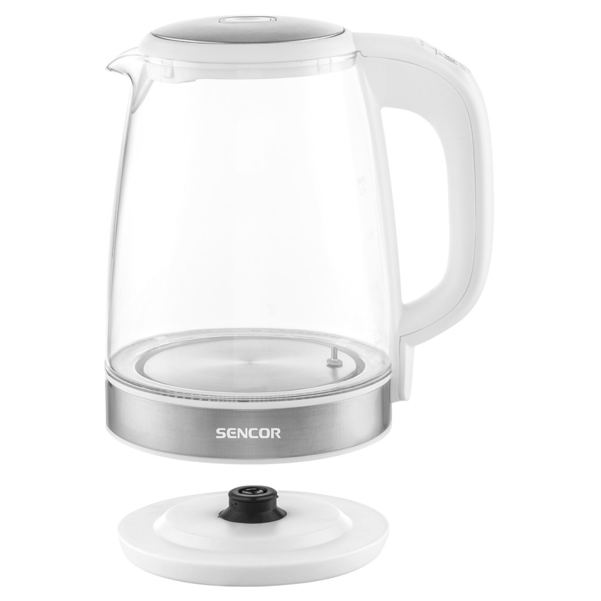 Sencor - Waterkoker met Thermoregulatie en LED Achtergrondverlichting 2 l 2200W/230V wit