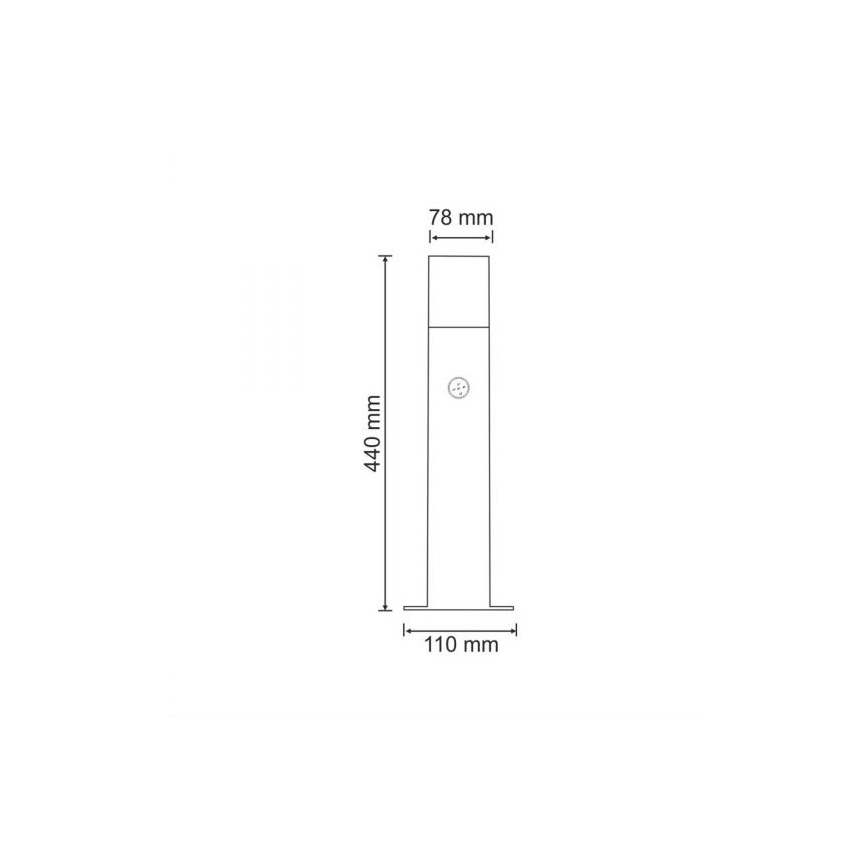 Sensorlamp voor buiten NEW YORK 1xE27/12W/230V IP44 44 cm antraciet
