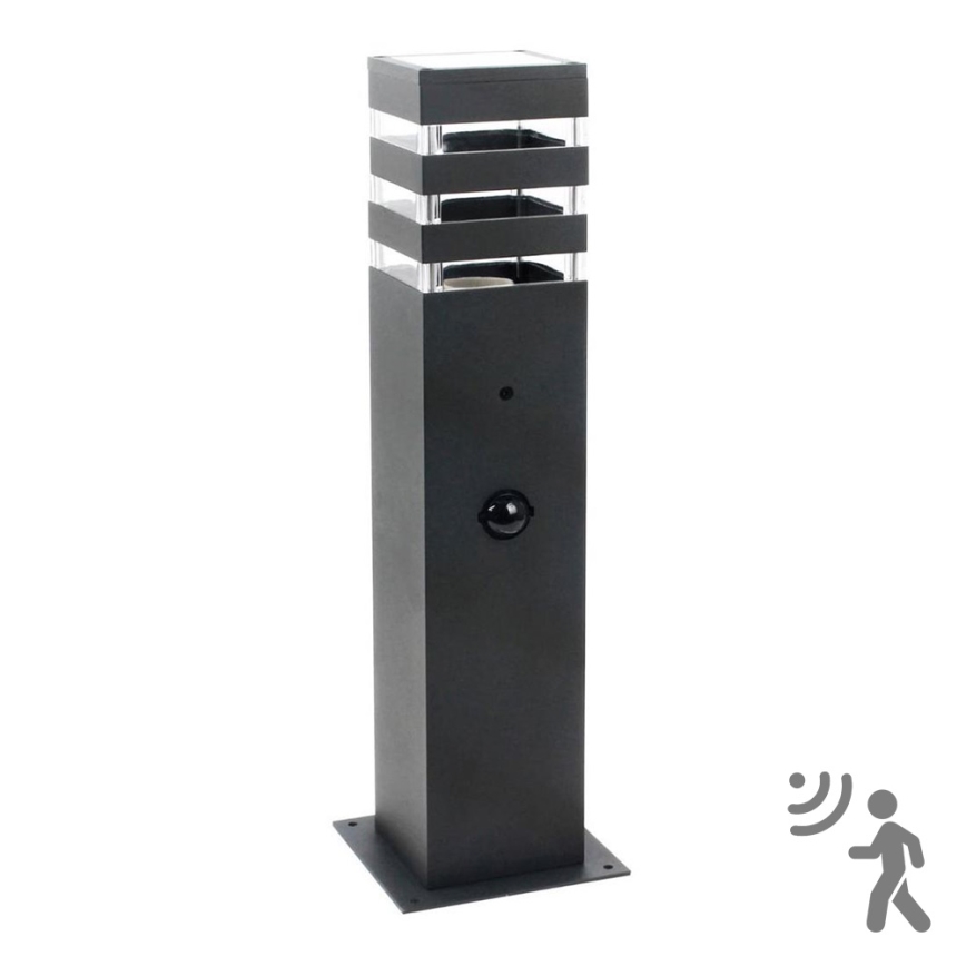 Sensorlamp voor buiten TEKSAS 1xE27/12W/230V IP44 44 cm antraciet