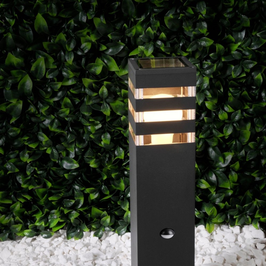 Sensorlamp voor buiten TEKSAS 1xE27/12W/230V IP44 44 cm antraciet