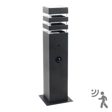 Sensorlamp voor buiten TEKSAS 1xE27/12W/230V IP44 44 cm grafiet
