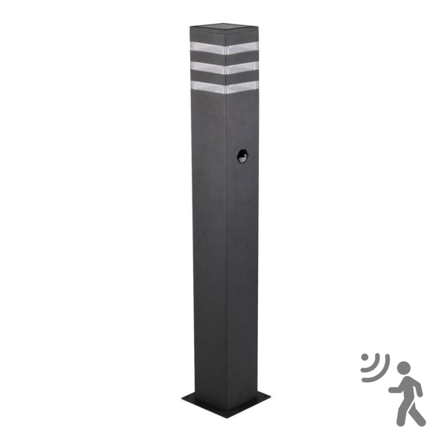 Sensorlamp voor buiten TEKSAS 1xE27/12W/230V IP44 74 cm grafiet