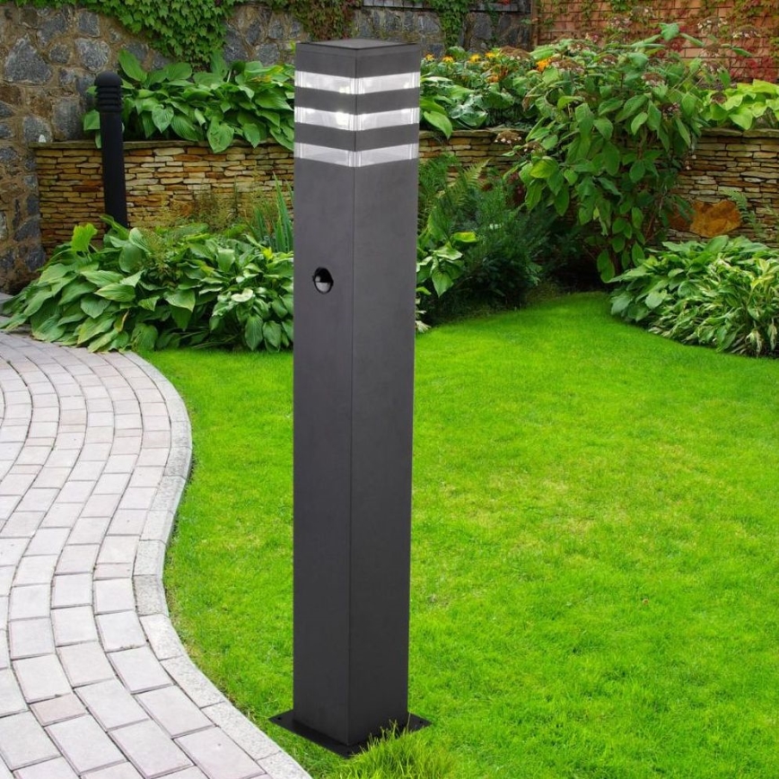 Sensorlamp voor buiten TEKSAS 1xE27/12W/230V IP44 74 cm grafiet