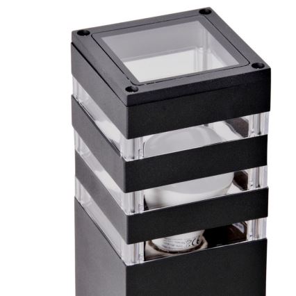 Sensorlamp voor buiten TEKSAS 1xE27/12W/230V IP44 74 cm grafiet