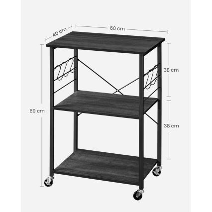 Serveertafel MARGE zwart