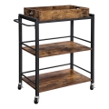 Serveertrolley MARGE, bruin/zwart