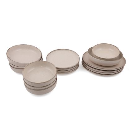 Serviesset 16-delig beige/porselein