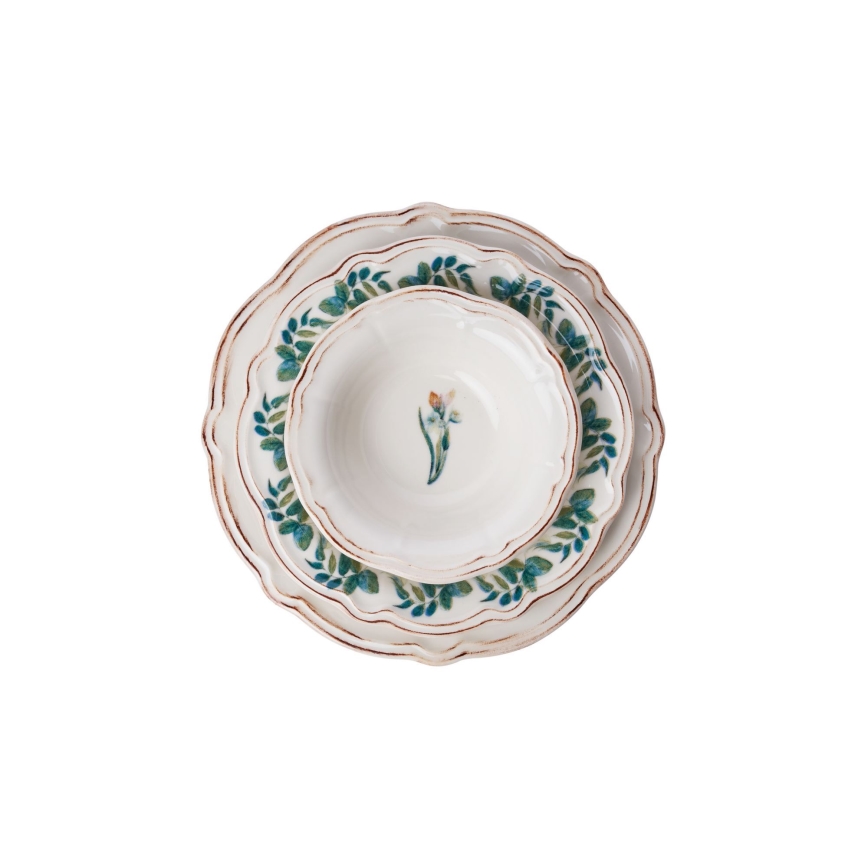 Serviesset 18-delig kleurrijk/porselein