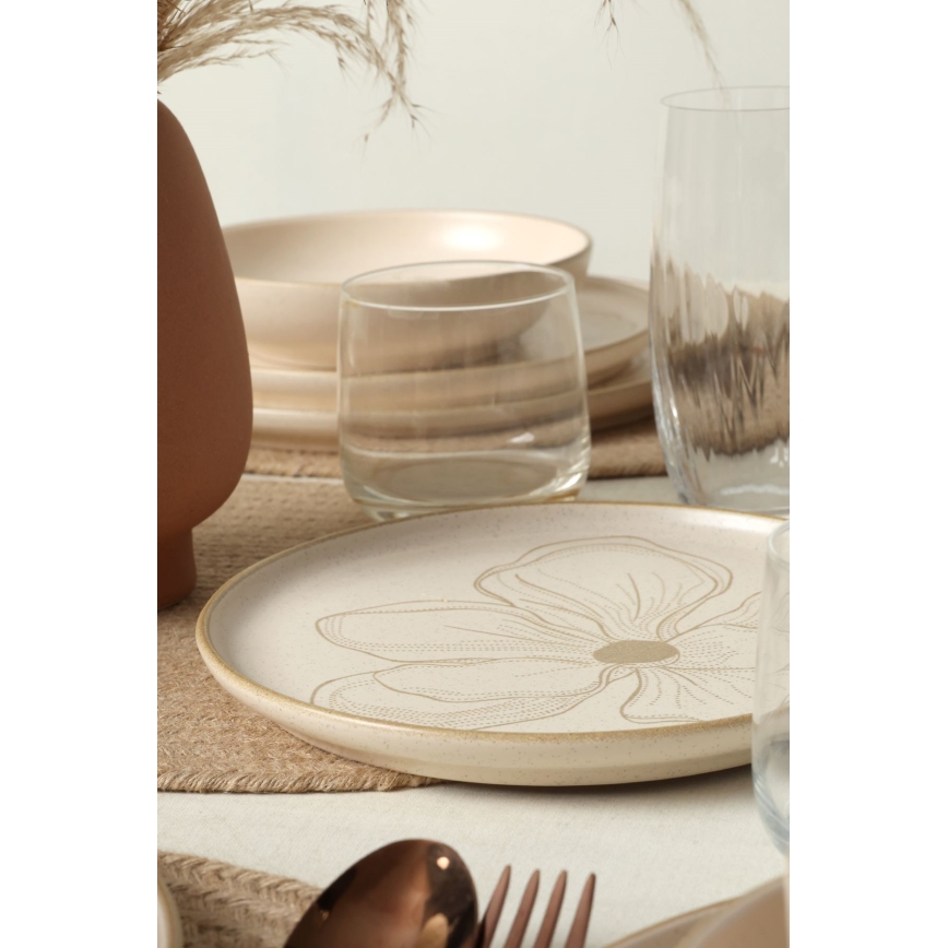 Serviesset 24-delig beige/keramiek