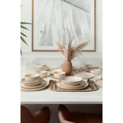 Serviesset 24-delig beige/keramiek