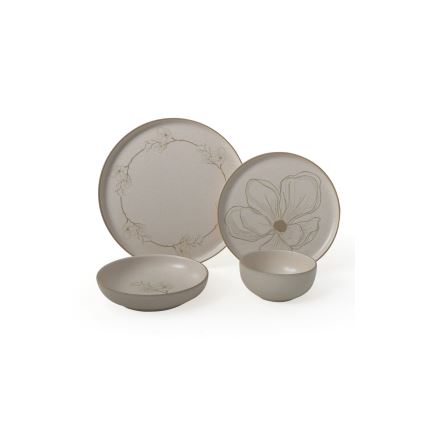 Serviesset 24-delig beige/keramiek
