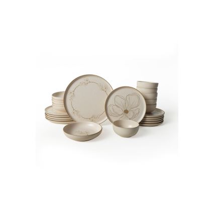 Serviesset 24-delig beige/keramiek