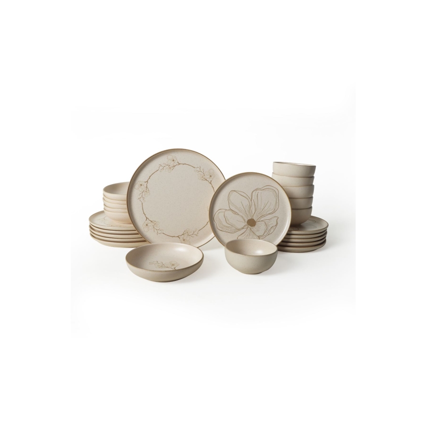 Serviesset 24-delig beige/keramiek
