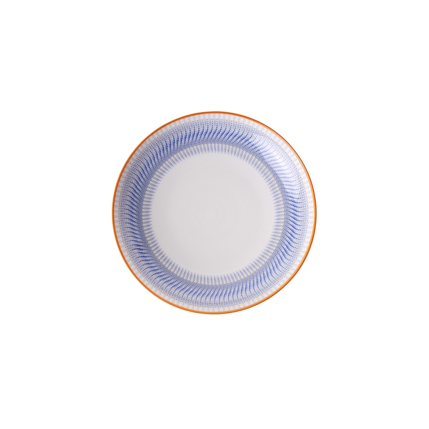 Serviesset 24-delig blauw/oranje/porselein