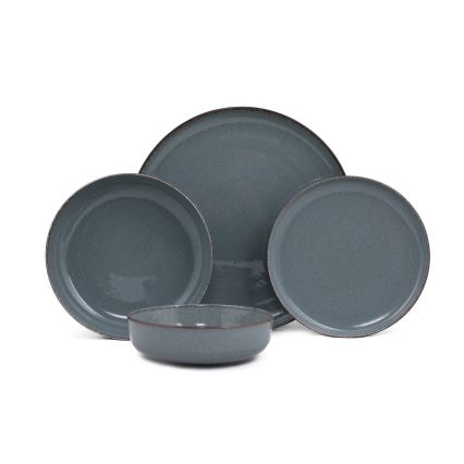 Serviesset 24-delig blauw/porselein