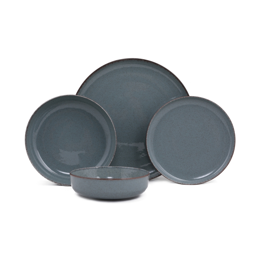 Serviesset 24-delig blauw/porselein